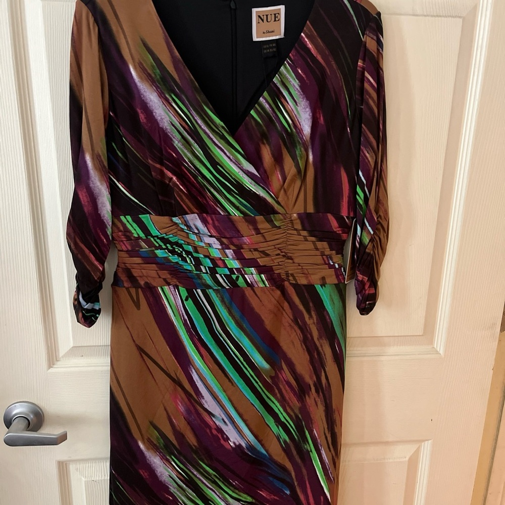 Nue by Shani Vibrant Long Sleeve Dress